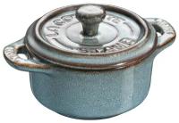 Мини-кокот Staub круглый, 10 см, античный бирюзовый 40512-000