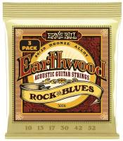 ERNIE BALL 3008 Earthwood 80/20 Bronze Rock&Blues 3 Pack 10-52 - Струны для акустической гитары