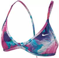 Топ-бикини женский, Nike Hydrastrong Mulitple Print Tie Back Bikini Top, пурпурный, M INT