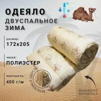 Одеяло Верблюжья шерсть 2 спальное (172х205), чехол полиэстер, зима