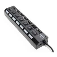 Разветвитель USB 5BITES HB27-203PBK, BLACK