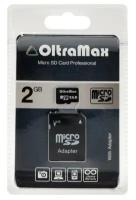 Карта памяти OltraMax microSD 2 Гб + SD adapter