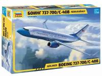 Сборная модель ZVEZDA Авиалайнер Боинг 737-700 1:144 7027з