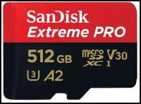 Карта памяти MicroSDXC 512GB SanDisk Extreme Pro A2 V30 UHS-I U3 (R200/W140 Mb/s)