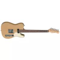 STAGG SET-CST YW - электрогитара, 22 лада, Telecaster, корпус: ольха, гриф: клен, на болтах, накладка: палисандр, звукосниматели: SS, регулировки: 1х громкость, 1х тон, 3-х позиционный переключатель, цвет: натульный