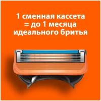 Сменные Кассеты Gillette Fusion5 Для Мужской Бритвы, 2 шт., с 5 лезвиями, c точным триммером для труднодоступных мест