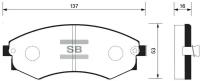 SANGSIN BRAKE SP1054F SP1054F HI-Q колодка дисковая 312/D1071/D6043/PN3271 MN102607/MB699174 F