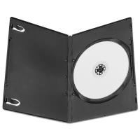 Коробка DVD Box для 1 диска, 9мм (slim) черная, упаковка 10 штук
