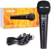 SHURE SV200-A микрофон динамический вокальный с выключателем и кабелем (XLR-XLR), черный