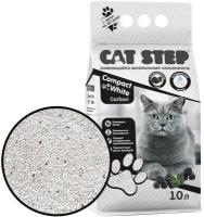 Cat Step Compact White Carbon наполнитель минеральный комкующийся 8,4 кг, 10 л