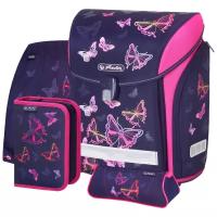 Herlitz Ранец New Midi Plus Rainbow Butterfly с наполнением