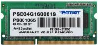 Модуль памяти для ноутбука SODIMM 4GB PC12800 DDR3 PSD34G160081S PATRIOT