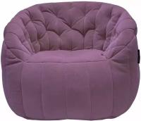 Бескаркасное кресло для отдыха aLounge - Butterfly Sofa - Sakura Pink (велюр, фиолетовый) - лаунж мебель в гостиную, спальню, детскую, на балкон