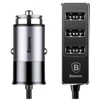 Автомобильное зарядное устройство Baseus Enjoy Together Four Interfaces Output Patulous Car Charger 5.5A Dark gray (CCTON-0G)