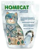 HOMECAT Морозная свежесть 12,5 л силикагелевый наполнитель для кошачьих туалетов с ароматом морозной свежести