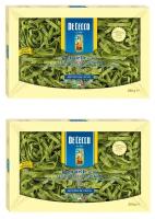 Макаронные изделия De Cecco тальятелле со шпинатом с добавлением яйца, 250 г 2 пачки