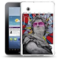 Чехол задняя-панель-накладка-бампер MyPads крутая статуя свободы для Samsung Galaxy Tab 2 7.0 GT-P3100/P3110 противоударный
