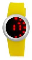 Ультратонкие силиконовые LED часы Nexer G1218, Желтый