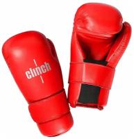 C524 Перчатки полуконтакт Clinch Semi Contact Gloves Kick красные (M)