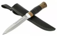 Нож Мичман (сталь 95Х18, рукоять орех, наборная кожа)