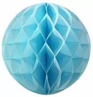 Бумажный шар 20 см голубой