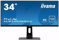 Монитор Iiyama 34"(3440x1440) Iiyama ProLite XUB3493WQSU-B1 /матрица IPS-ADS Матовая /Встроенные колонки Регулировка высоты