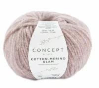 Пряжа Katia Cotton – merino Glam, 300 роза