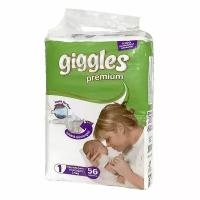 Подгузники Giggles Premium Newborn 56 шт 2-5 кг