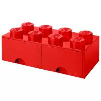 Ящик для хранения 8 выдвижной Красный, Lego