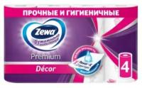 Zewa Бумажные полотенца Zewa Premium Decor, 2 слоя, 4 шт