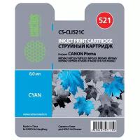 Картридж струйный Cactus CS-CLI521C голубой