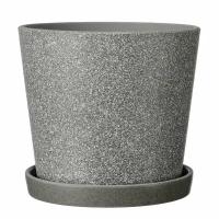 Бетонный горшок Miss Pots Грильяж / конус / 1,2 литра / диаметр 14,5 см / серый
