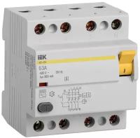 IEK Выключатель дифференциального тока (УЗО) ВД1-63S 4Р 63А 300мА(Электромеханическое) (MDV12-4-063-300)