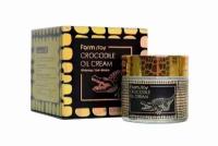 Питательный крем для лица Farm Stay Crocodile Oil Cream с жиром крокодила антивозрастной для увядающей кожи