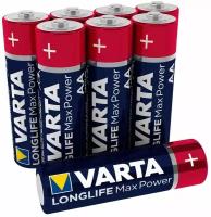 Батарейка AA щелочная Varta LR6-8BL Longlife Max Power (Max Tech 4706) в блистере 8шт