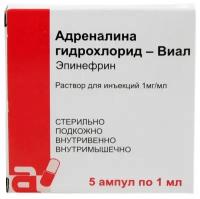 Адреналин г/хл виал р-р д/ин