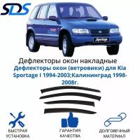 Дефлекторы окон (ветровики) для Kia Sportage I 1994-2003; Калининград 1998-2008г