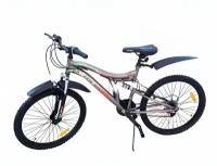 Велосипед "Stinger 24", 18 передач, тормоза V-brake, цвет серый