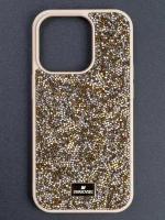 Чехол Swarovski на iPhone 13 Pro Золотой