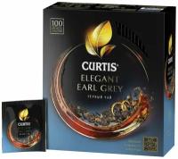 Чай черный Curtis "Elegant Earl Grey", листовой с добавками, 100 сашетов