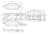 ZEKKERT bs-1309 (96405129 / 96405130 / 96495227) колодки торм. диск. передн. Chevrolet (Шевроле) Lacetti (Лачети) (j200)