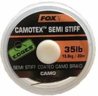 Полужесткий поводковый материал в оплётке Fox Edges Camotex Semi-Stiff 20m 35lb