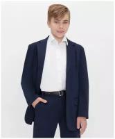 Пиджак однобортный с карманами синий Button Blue Teens line, размер 176, модель 222BBBTS19011000