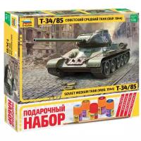 Сборная модель ZVEZDA Советский средний танк Т-34/85 (3687П) 1:35