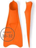 Длинные ласты для плавания SwimRoom Silicone Long Fins, размер 30-32, цвет оранжевый