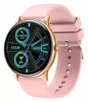 Смарт-часы Colmi i10 Gold Frame Pink Silicone Strap золотой
