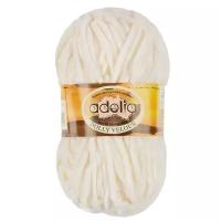 Пряжа Adelia Пряжа ADELIA "DOLLY VELOUR" 100% микрополиэстер 5 шт.х100г 93м, 100 г, 93 м, 5 шт., №02 молочный 93 м