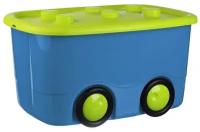 Ящик для игрушек Idea Моби полипропилен синий/зеленый 415x600x320мм