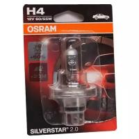 Лампа автомобильная галогенная Osram SILVERSTAR 2.0 +60% 64193SV2-01B H4 12V 60/55W 1 шт