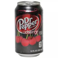 Напиток газированный Dr. Pepper Cherry, Доктор Пеппер Черри, 0.355 л, банка США